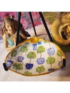 DECOUPAGE LEMON TREE CLAM SHELL